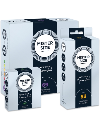 Три опаковки презервативи Mister Size